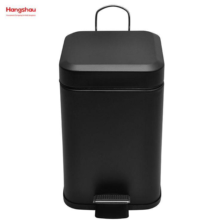 3L Stainless Steel Square Pedal Bin with Soft Close Bathroom/bedroom/office Device High Quality Trash Can with Foot Pedal Dustbin Pedal Bin Garbage Can