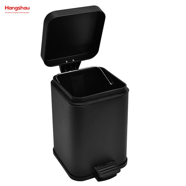 Bathroom/bedroom/office 3L Stainless Steel Square Pedal Bin with Soft Close Device High Quality Trash Can with Foot Pedal Dustbin Pedal Bin Garbage Can