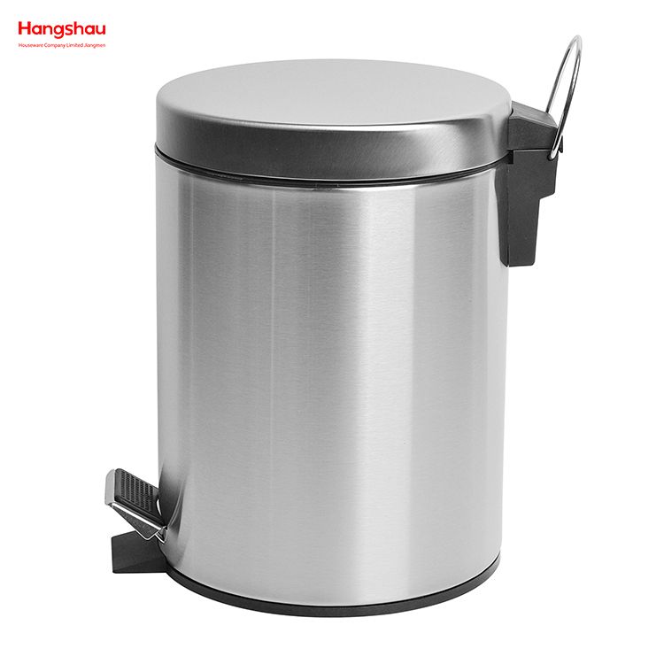 3L Bathroom Bins With Lids Small Pedal Bin For Toilet Restroom Stainless Steel Rubbish Waste Trash Can With Removable Inner Bucket Household