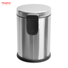 3L Patent Design Household Pedal Waste Bin For Indoor Trash Can Foot Pedal Bathroom Metal Trash Can Powder Coating Morden Style Dustbin Garbage Can Dust Bins 