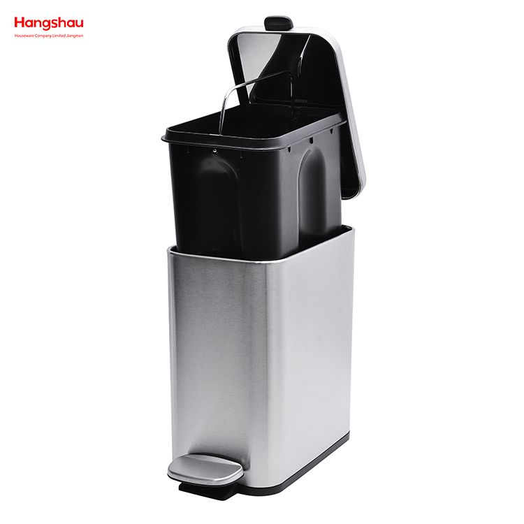 5L Hotel Dust Bin Stainless Steel Foot Pedal Dustbin With Rubbish Bin Garbage For Kitchen Hotel Office Trash Can