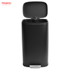 30L Lobby Stainless Steel Garbage Trash Bin For Kitchen Waste Office Trash Can Hotels Cafeteria Custom Colorful Rectangular Silent Closing Foot Pedal Dustbin 