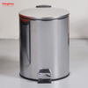 5L Bathroom Kitchen Hotel Office Stainless Steel Trash Can Round Shape Pedal Waste Bins