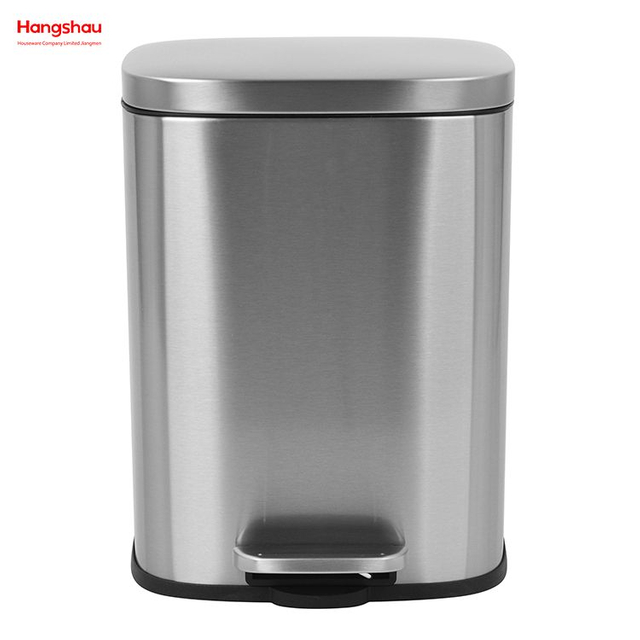 12l Stainless Steel Foot Operated Waste Bins For Hotel Bathroom Pedal Trash Can