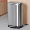 30l Trash Bin Stainless Steel Slim Lid Kitchen Trash Bin Soft Close Pedal Bin For Kitchen