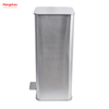 30L Stainless Steel Metal Morden Style Dustbin Kitchen Garbage Can Household Dust Bins For Indoor Trash Can Powder Coating Pedal Waste Bin Bathroom Trash Can 