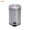 3L Stainless Steel Round Pedal Bin Household Bathroom Inner Bucket Trash Bin with Step Pedal for Office And Kitchen Use Waste Bins Genre Dustbin Garbage Can