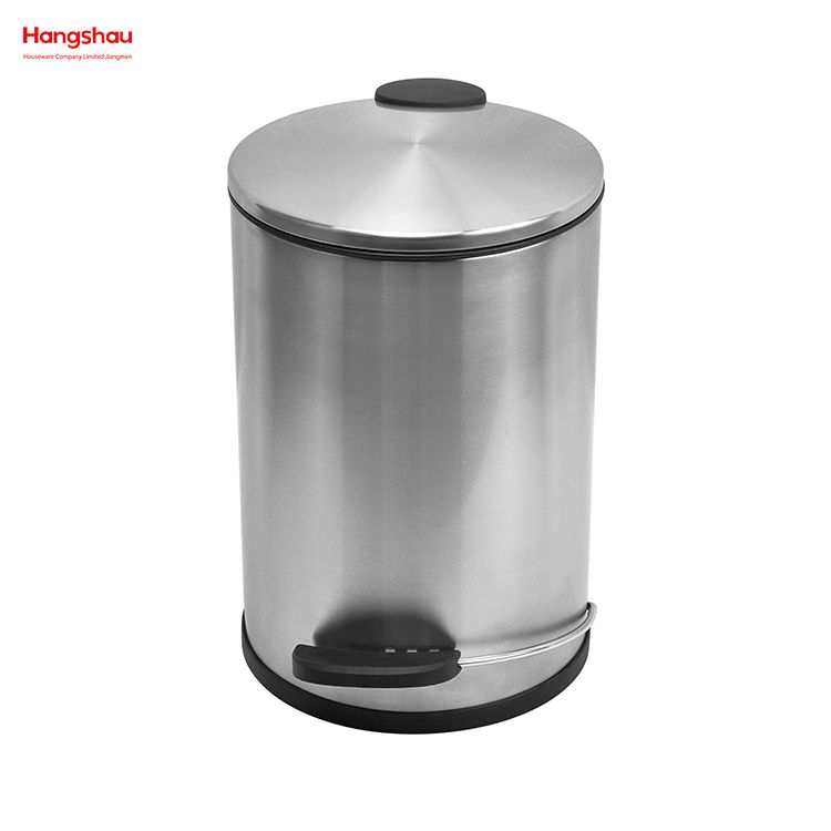 7L Patent Design Bathroom Metal Trash Can High Class Stainless Food Kitchen Waste Bin With Foot Pedal Garbage Can Dust Bins Household Pedal Waste Bin For Indoor Trash Can Foot Pedal 