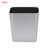 6L Stainless Steel Square Bin Household Kitchen Bar Opening Simple Trash Bin without Lid Garbage Bin Open Top Dustbin 