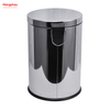 12L Household Kitchen Bathroom Round Mirror Polishing Shape Soft Closing Waste Bin Dustbin Stainless Steel Polish Trash Can With Foot Pedal Trash Bin Garbage Can