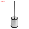 Stainless Steel Circular Automatic Lid Opening Toilet Brush Matte Bathroom Toilet Standing Metal Toilet Brush with Holder Plastic Brush Cleaning Set