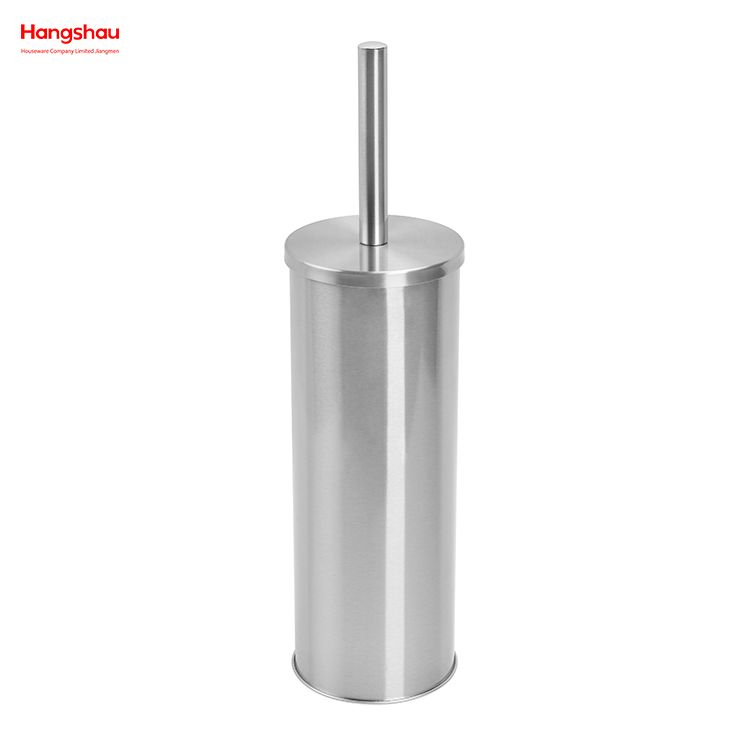 Metal Standing Toilet Brush with Holder Plastic Brush Cleaning Set Stainless Steel Matte Bathroom Toilet 