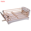  Aluminum Alloy Dish Rack over Sink Organizer Kitchen Stand Dish Rack Countertop Dish Rack Cup Holder Metal Drying Plastic Dish Tray Rack 