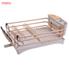 Kitchen Stand Dish Rack Countertop Dish Rack Cup Holder Aluminum Alloy Dish Rack over Sink Organizer Metal Drying Plastic Dish Tray Rack 