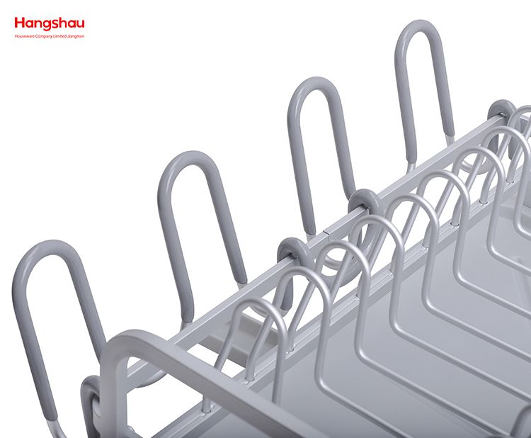 Aluminum Alloy Dish Rack Plastic Dish Tray Rack Kitchen Stand Dish Rack Countertop Dish Rack Cup Holder 