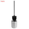 Stainless Steel Matte Bathroom Toilet Standing Metal Black Powder Coated Iron Toilet Brush with Holder Plastic Brush Cleaning Set