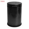 Brushed And Black Nickel Lacquer Spraying Household Bathroom Stainless Steel 3L Pedal Trash Bin With Cover Closing Slowly And Mutely Round Trash Bin Waste Bin Dustbin