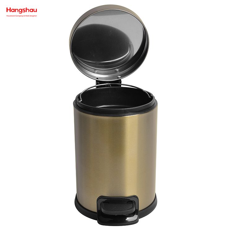 stainless steel pedal waste bin Golden