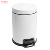 Brushed And White Lacquer Spraying Household Bathroom Stainless Steel 3L Pedal Trash Bin With Cover Closing Slowly And Mutely Round Trash Bin Waste Bin Dustbin