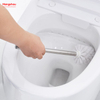Stainless Steel Matte Bathroom Toilet Standing Metal Toilet Brush with Holder Plastic Brush Cleaning Set