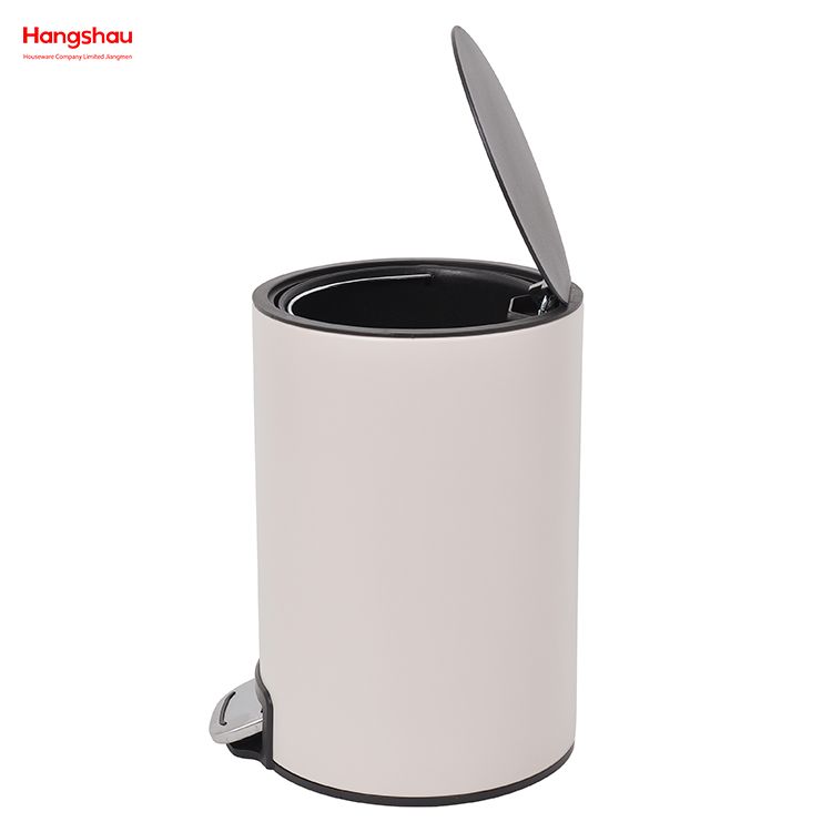 Bathroom Trash Can Metal Morden Style Dustbin Household Dust Bins For Indoor Trash Can Powder Coating Pedal Waste Bin Kitchen Garbage Can 
