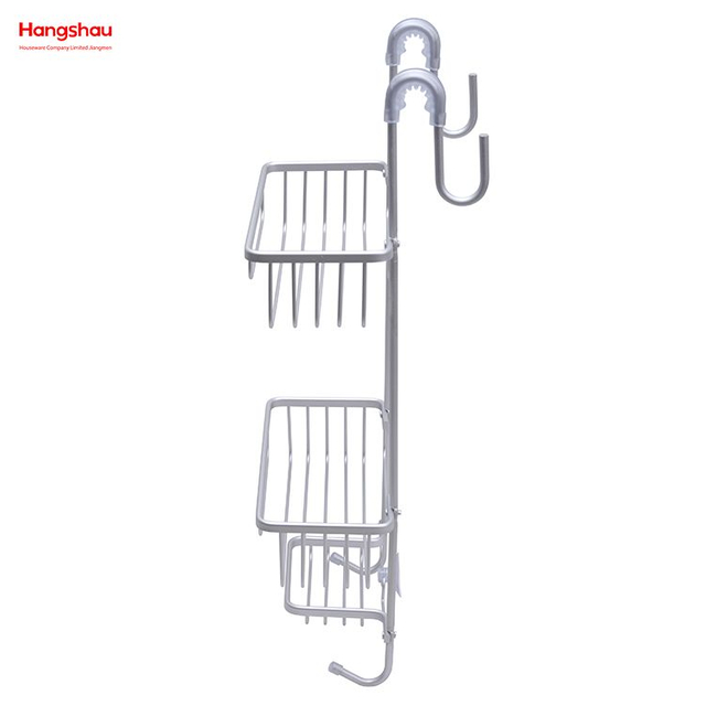 Bathroom Aluminum Hanger 3 Layer Wall Mounted Hanging Basket Wall Mounted Bathroom Accessories Shower Caddy In Aluminum Bathroom Shelf Anti-rust Durable