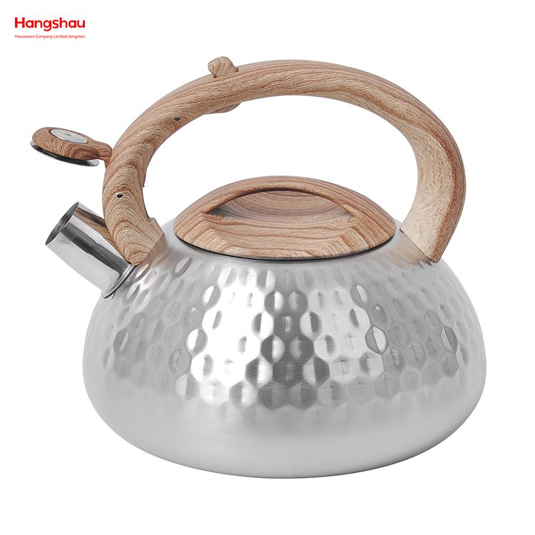 Simulation Wooden Handle Painting Stainless Steel Wholesale Custom Arabic Camping Hotel Stove Top Pour Over Pot Hot Water Coffee Whistling Tea Kettle