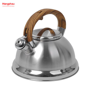 Simulation Wooden Handle Painting Tea Kettle Stainless Steel Wholesale Custom Arabic Camping Hotel Stove Top Pour Over Pot Hot Water Coffee Whistling 