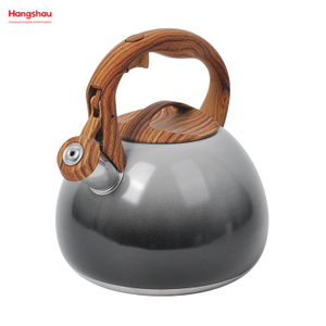 Simulation Wooden Handle Painting Stainless Steel Water Kettle Tea Kettle Whistling Kettle For Home Hot Water Tea Pot 