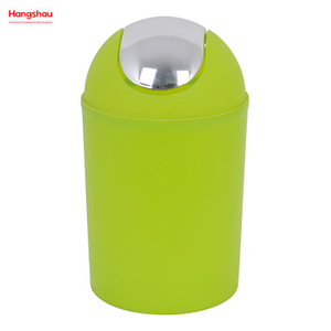 5L Plastic Round Swing-Top Trash Can Household Trash Can Push-Door Trash Can Ball-Top Trash Can