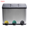 45L Stainless Steel Environment protection Classification Trash Can Kitchen Garbage Classification Waste Cafeteria Sorting Garbage Bins Sealing And Odor Prevention