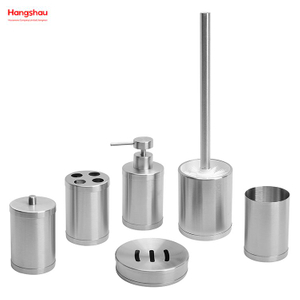 Stainless Steel Complete Bathroom Set Bathroom Accessories Luxury Bathroom Lotion Bottle Dispenser Foam Pump Soap Bottle Bathroom Accessories Set
