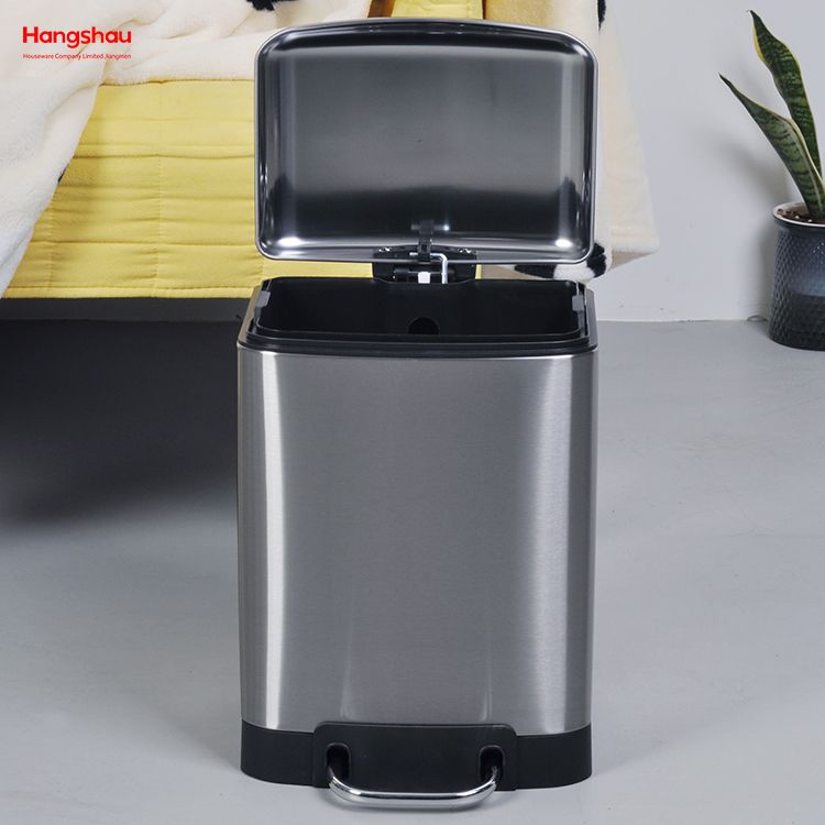 6L Home Kitchen Stainless Steel Nordic Trash Can Hotel Bathroom Metal Waste Bin Pedal Bin Recycling Bins