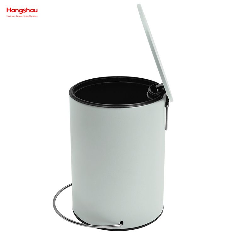 3L Patent Design Simple Foot Pedal Household Pedal Waste Bin For Indoor Trash Can Bathroom Metal Trash Can Powder Coating Morden Style Dustbin Garbage Can Dust Bins