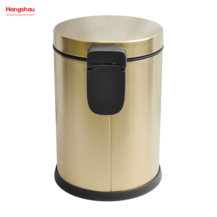 3L Patent Design Bathroom Metal Trash Can Powder Coating Morden Style Dustbin Garbage Can Dust Bins Household Pedal Waste Bin For Indoor Trash Can Foot Pedal