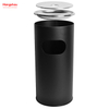 30L Smoking Area Trash Can Round Ashtray Dustbin Metal With An Ashtray In The Hotel Lobby Trash Can Stainless Steel Ashtrays in Public Places Waste Bins