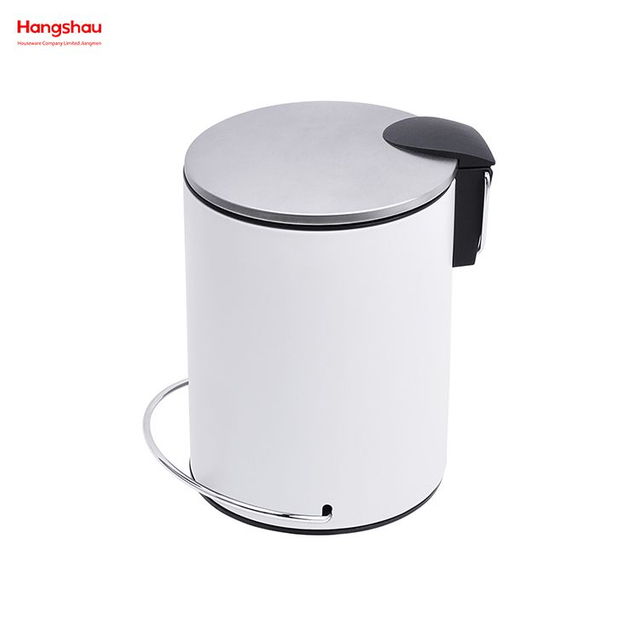 3L Office Pedal Waste Bin For Indoor Trash Can Small Bathroom Simple Dustbin Garbage Can Trash Can Bedroom Household Plastic Foot Pedal Dust Bins