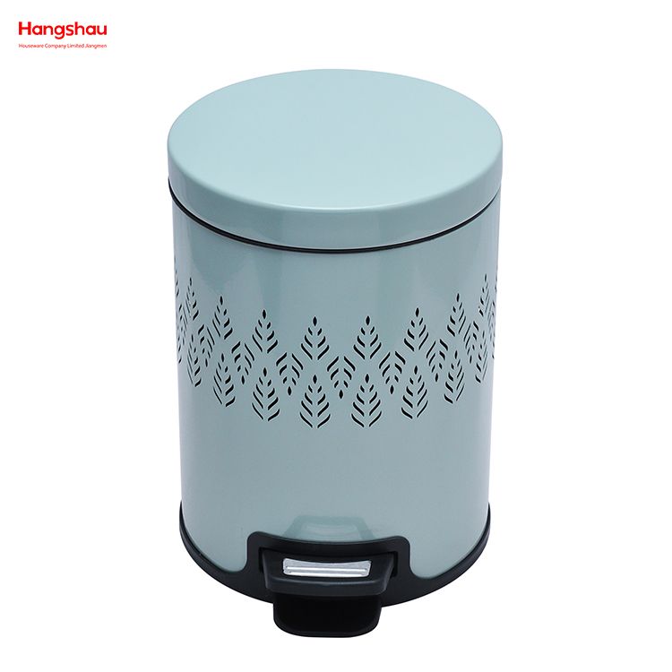 5L Powder Coating Household Pedal Waste Bin Dust Bins For Indoor Trash Can Bathroom Trash Can Metal Morden Style Dustbin Garbage Can 