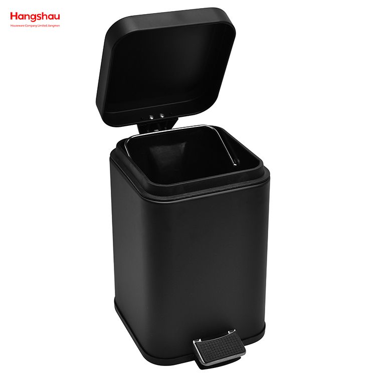 3L Stainless Steel Square Pedal Bin with Soft Close Bathroom/bedroom/office Device High Quality Trash Can with Foot Pedal Dustbin Pedal Bin Garbage Can