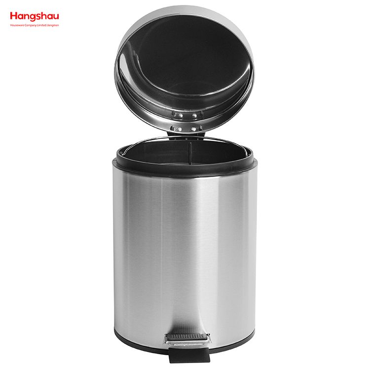3L Bathroom Bins With Lids Small Pedal Bin For Toilet Restroom Stainless Steel Rubbish Waste Trash Can With Removable Inner Bucket Household