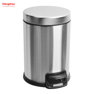 3L Patent Design Household Pedal Waste Bin For Indoor Trash Can Foot Pedal Bathroom Metal Trash Can Powder Coating Morden Style Dustbin Garbage Can Dust Bins 