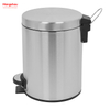 5L Morden Style Stainless Steel Pedal Bin Waste Bin Trash Bin Dustbin With Black Inner Bucket Trash Can