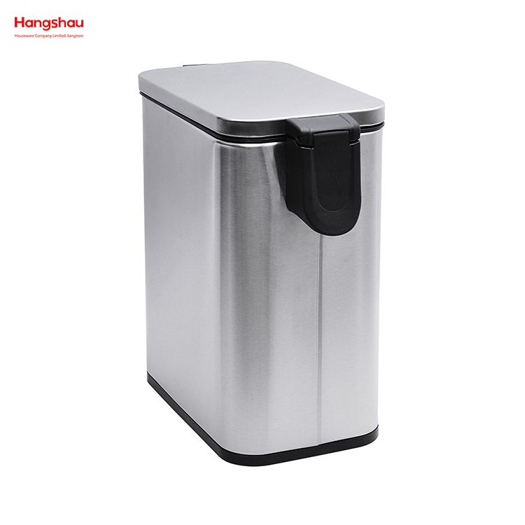 5L Hotel Dust Bin Stainless Steel Foot Pedal Dustbin With Rubbish Bin Garbage For Kitchen Hotel Office Trash Can