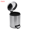 5L Round Trash Can with Removable Inner Wastebasket, Bathroom Trash Can Stainless Steel Foot Pedal Bin