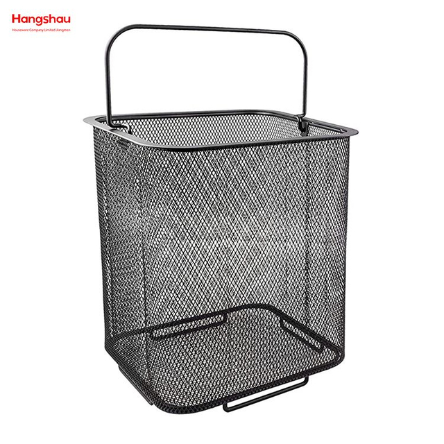 Outdoor Camping Barbecue Water Bucket Grid Portable Bucket Iron Square Storage Bucket Beach Play Plastic Square Storage Bucket Sets of 3 Pieces Barbecue charcoal bucket
