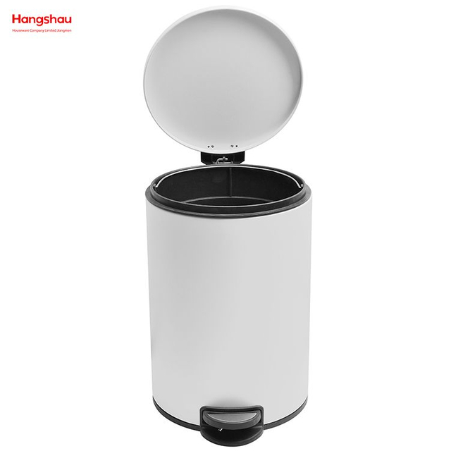 20L Bathroom Trash Can Metal Morden Style Dustbin Kitchen Garbage Can Household Dust Bins For Indoor Trash Can Powder Coating Pedal Waste Bin 