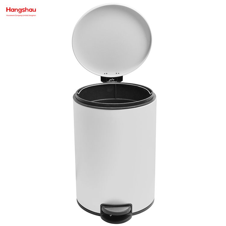 20L Bathroom Trash Can Metal Morden Style Dustbin Kitchen Garbage Can Household Dust Bins For Indoor Trash Can Powder Coating Pedal Waste Bin 