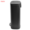 30L Lobby Stainless Steel Garbage Trash Bin For Kitchen Waste Office Trash Can Hotels Cafeteria Custom Colorful Rectangular Silent Closing Foot Pedal Dustbin 