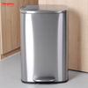 Hotel 50L Rectangular Commercial Litter Bin Trash Container Shopping Mall Trash Bin Stainless Steel