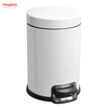 Patented Design 3L Round Pedal Bin Office Pedal Waste Bin For Indoor Trash Can Small Trash Can Bedroom Household Plastic Foot Pedal Dust Bins Bathroom Simple Dustbin Garbage Can 